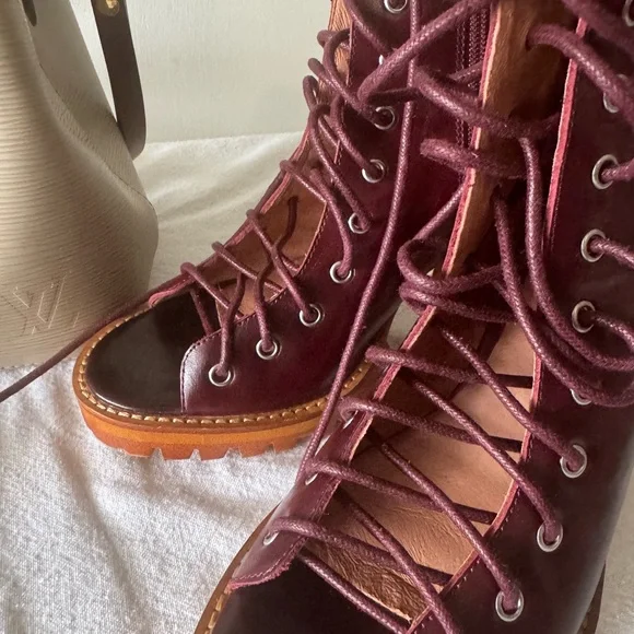 Jeffrey Campbell Brown Ankle Boots with Lace-Up Design - Picture 2 of 4